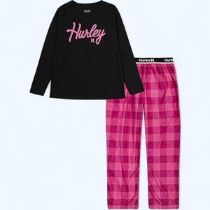 NWT Girls Hurley Pj Set